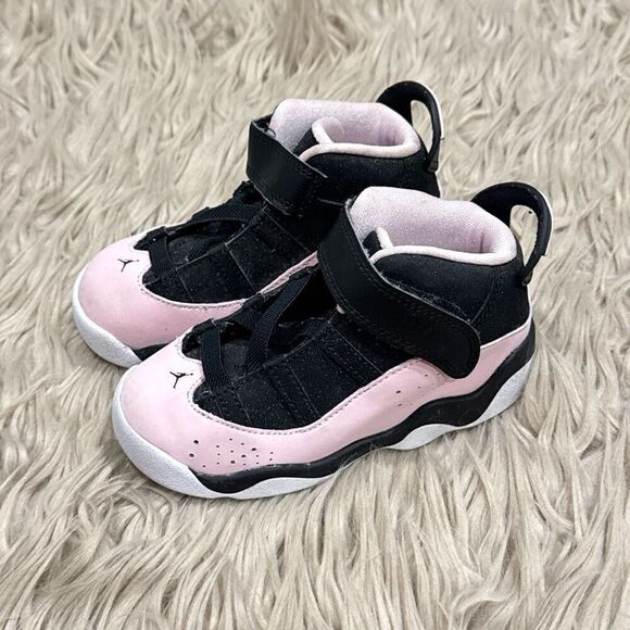 Jordan 6 Rings TD 'Black Pink Foam' toddler size 8 - Picture 1 of 7